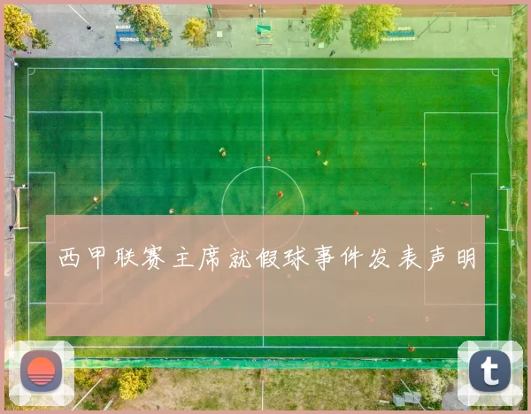 西甲联赛主席就假球事件发表声明